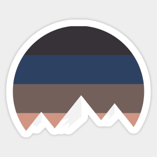 Snow capped Mountains Sticker